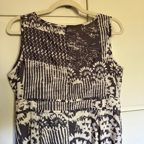 Coldwater Creek Maxi Dress Tie Dye Quilted Gray Cream Size 10 - Picture 10 of 14